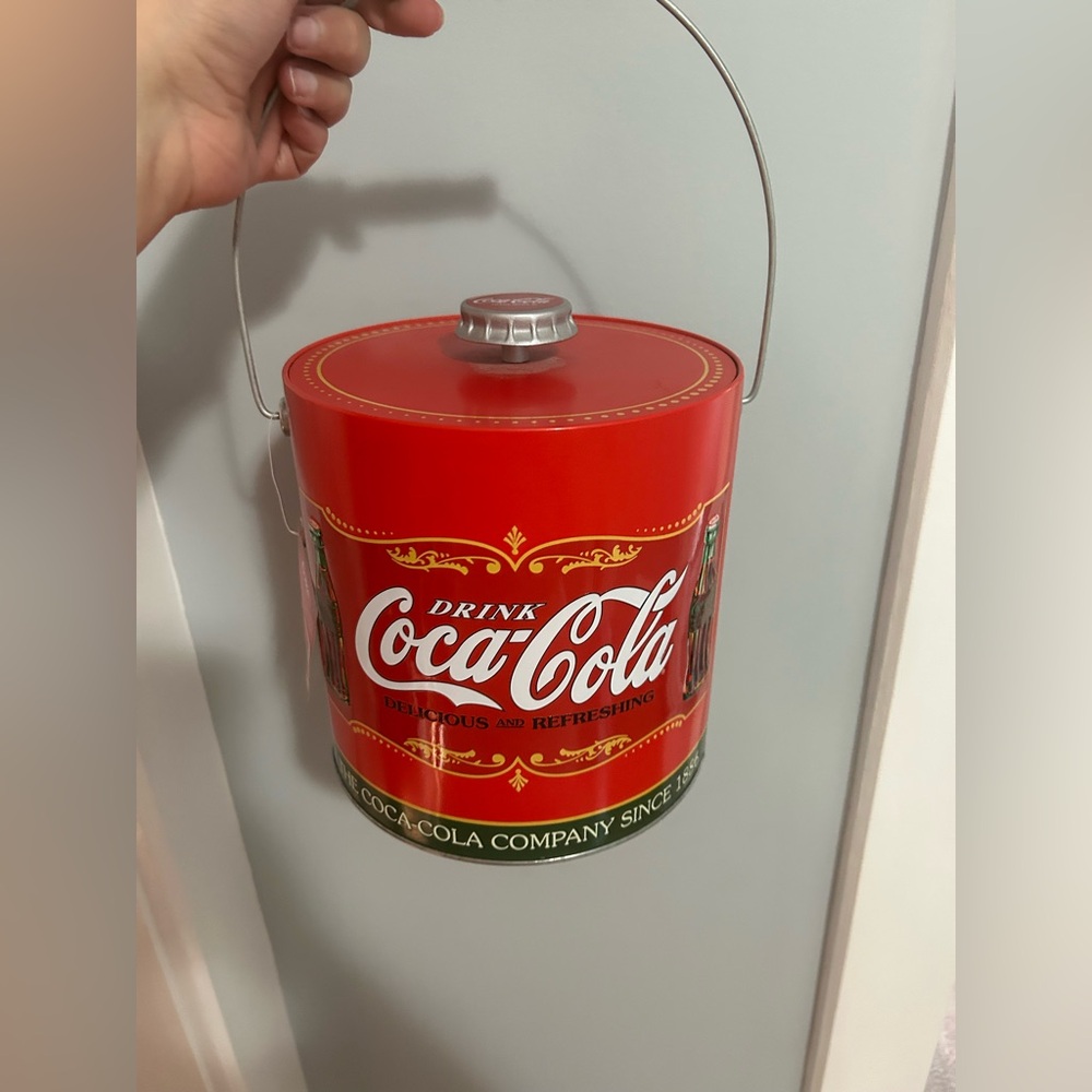 Vintage Coca-Cola Retro Pattern Ice Bucket
